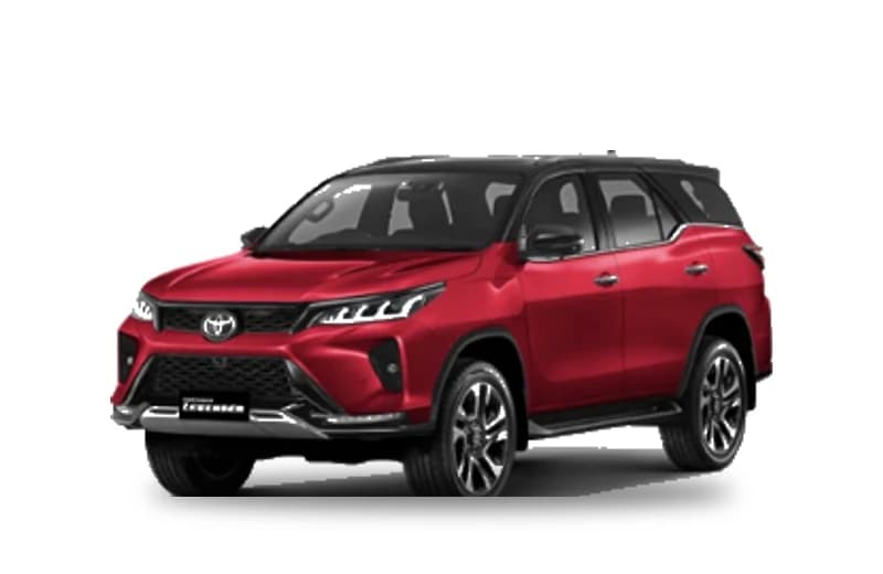 Fortuner Legender สี Emotional Red / Black Top