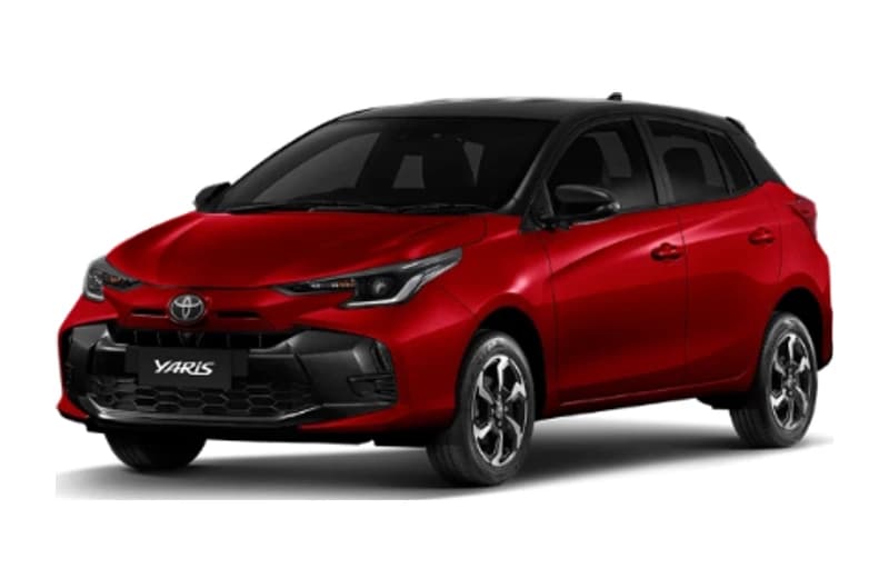 Yaris สี Red Mica Metallic / Black Roof