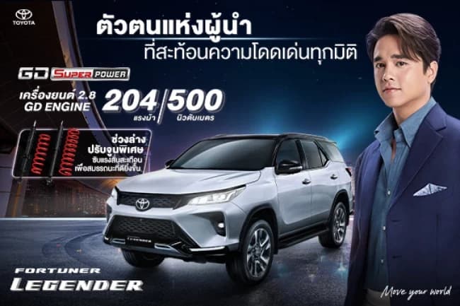 โปรโมชั่น Toyota Fortuner Legender ดอกเบี้ย 0.89%